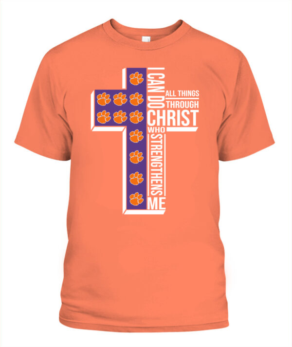 I Can Do All Things Through Christ Clemson Tiger T-Shirt Best Gifts For Baseball Fans